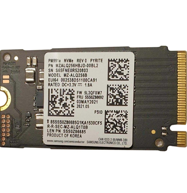 SSD Samsung PM991a 256GB - M2-PCIe NVMe 2242